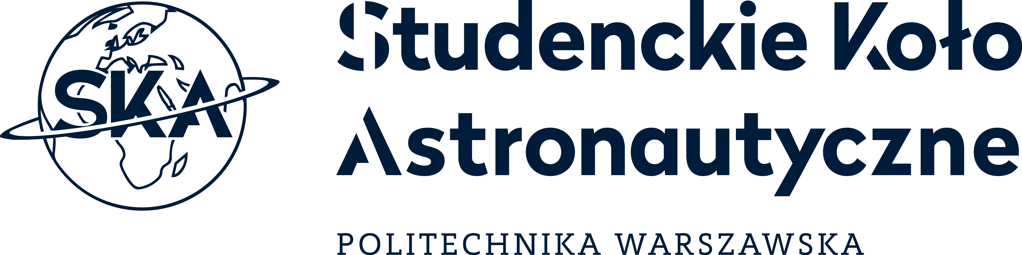 Oficjalne logo Studenckiego Koła Astronautycznego, wersja rastrowa z nazwą Koła, nie przeznaczona do druku.